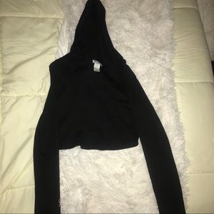 Long Sleeve Crop Top w/ Hoodie